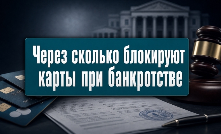 Через сколько блокируют карты при банкротстве физического лица - фото