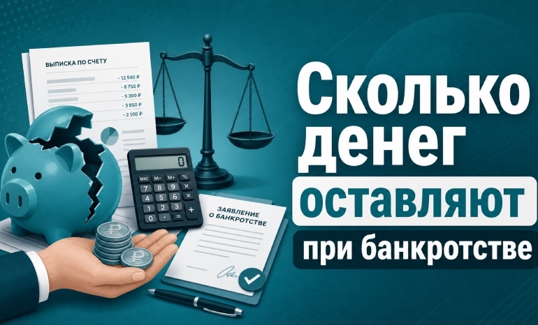 Сколько денег оставляют при банкротстве физических лиц - фото